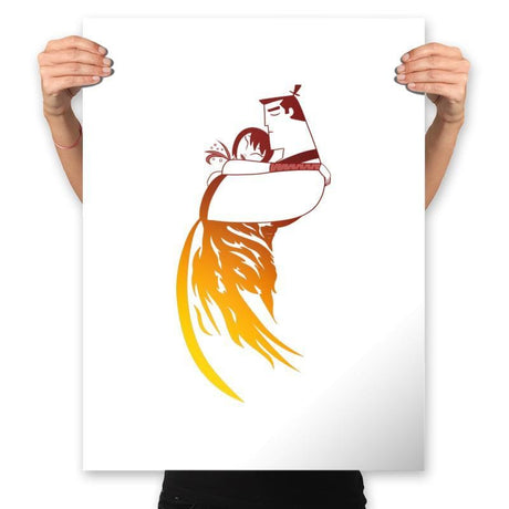 Samurai Love - Prints Posters RIPT Apparel 18x24 / White