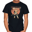 Samurai Meowster - Mens T-Shirts RIPT Apparel Small / Black