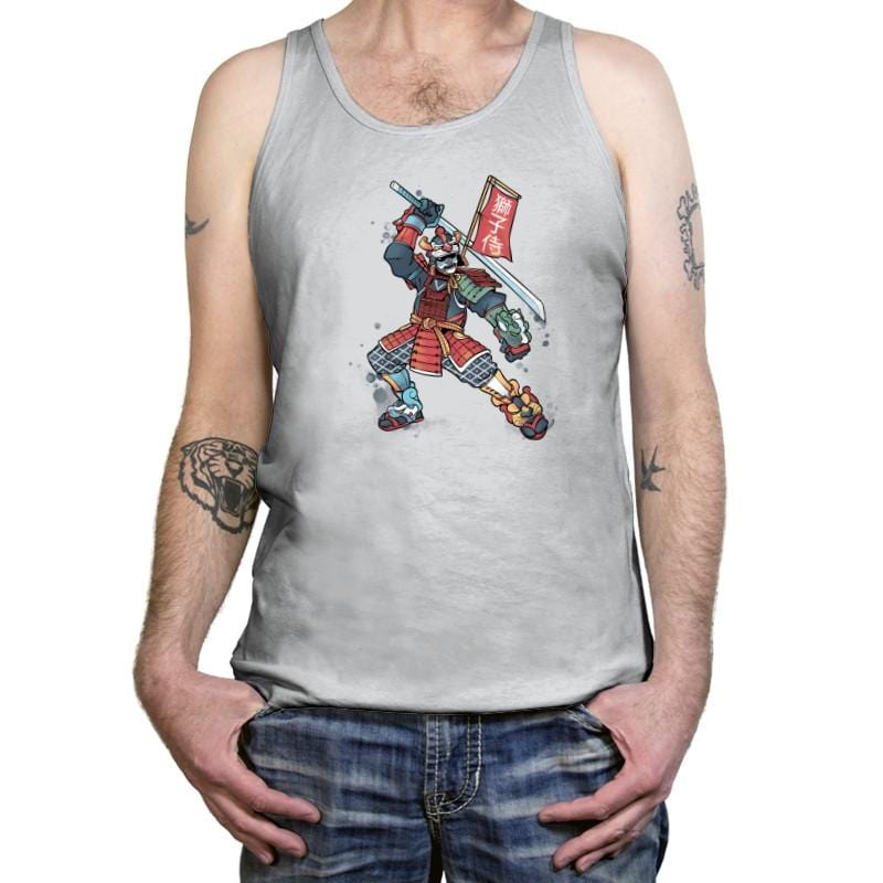 Samurai of Lions Exclusive - Tanktop Tanktop RIPT Apparel X-Small / Silver