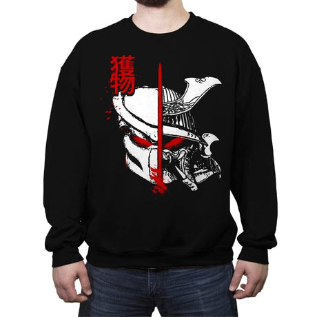 Samurai Prey - Crew Neck Sweatshirt Crew Neck Sweatshirt RIPT Apparel Small / Black