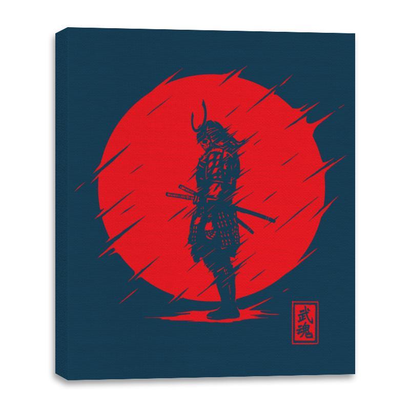 Samurai Spirit - Canvas Wraps Canvas Wraps RIPT Apparel 16x20 / Indigo