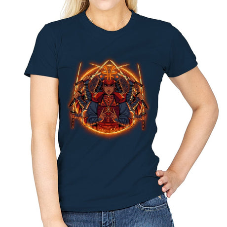 Samurai Strange - Womens T-Shirts RIPT Apparel Small / Navy