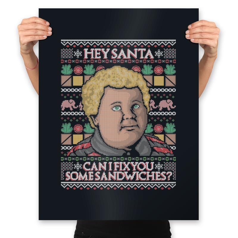 Sandwiches for Santa - Prints Posters RIPT Apparel 18x24 / Black