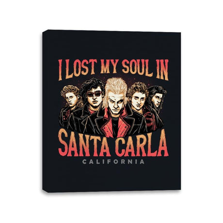 Santa Carla California - Canvas Wraps Canvas Wraps RIPT Apparel 11x14 / Black