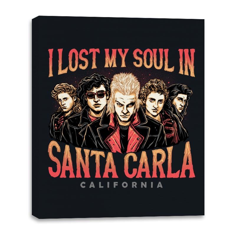 Santa Carla California - Canvas Wraps Canvas Wraps RIPT Apparel 16x20 / Black