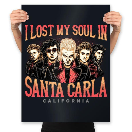 Santa Carla California - Prints Posters RIPT Apparel 18x24 / Black