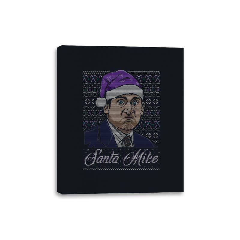 Santa Mike - Ugly Holiday - Canvas Wraps Canvas Wraps RIPT Apparel 8x10 / Black