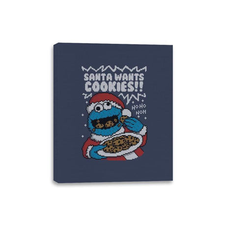 Santa's Cookies! - Canvas Wraps Canvas Wraps RIPT Apparel 8x10 / Navy