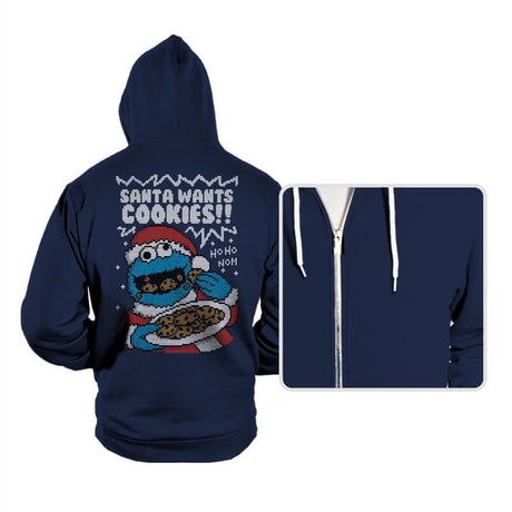 Santa's Cookies! - Hoodies Hoodies RIPT Apparel Small / Navy