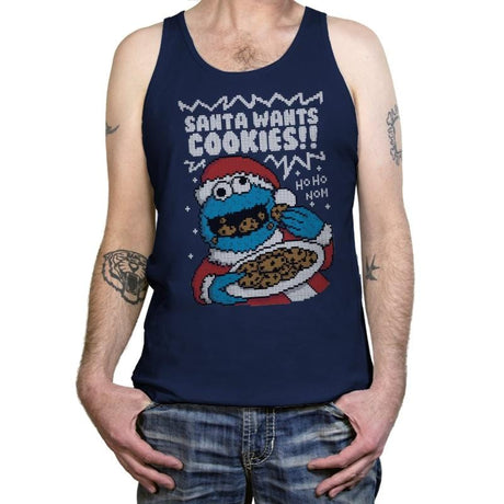 Santa's Cookies! - Tanktop Tanktop RIPT Apparel X-Small / Navy