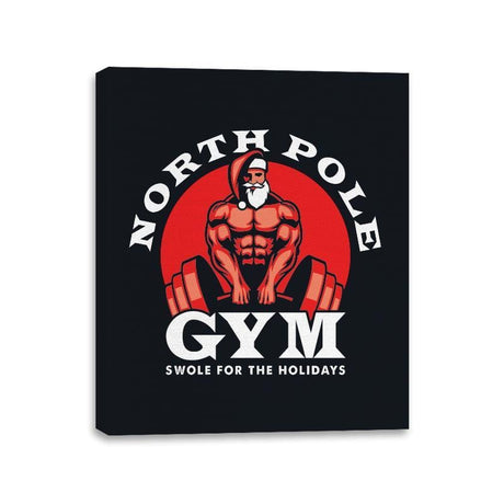 Santa's Gym - Canvas Wraps Canvas Wraps RIPT Apparel 11x14 / Black