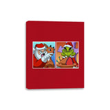 Santa Yelling - Canvas Wraps Canvas Wraps RIPT Apparel 8x10 / Red