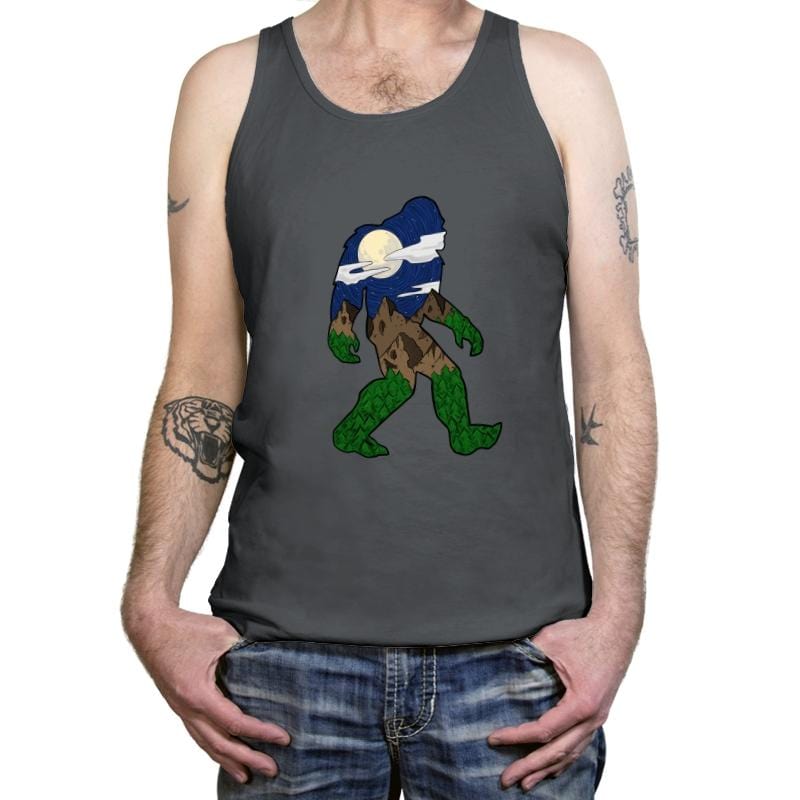 Sasquatch Night Sky - Tanktop Tanktop RIPT Apparel X-Small / Asphalt