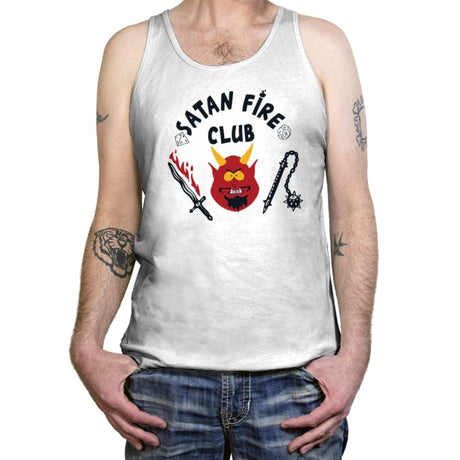 Satan Fire Club - Tanktop Tanktop RIPT Apparel X-Small / White