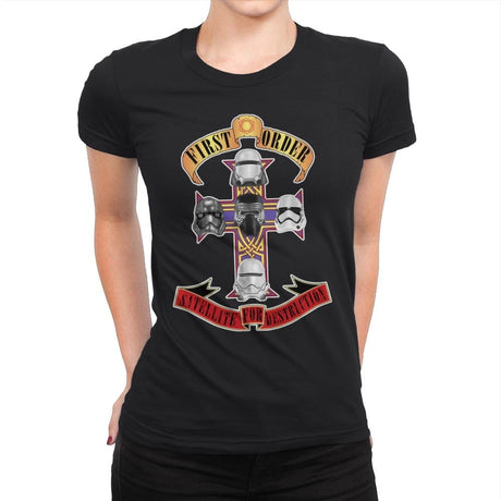 SATELLITE FOR DESTRUCTION - Record Collector - Womens Premium T-Shirts RIPT Apparel Small / Black