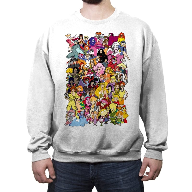 Saturday Morning Ladies - Crew Neck Sweatshirt Crew Neck Sweatshirt RIPT Apparel Small / White