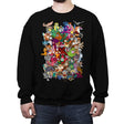 Saturday Morning Sidekicks - Crew Neck Sweatshirt Crew Neck Sweatshirt RIPT Apparel Small / Black