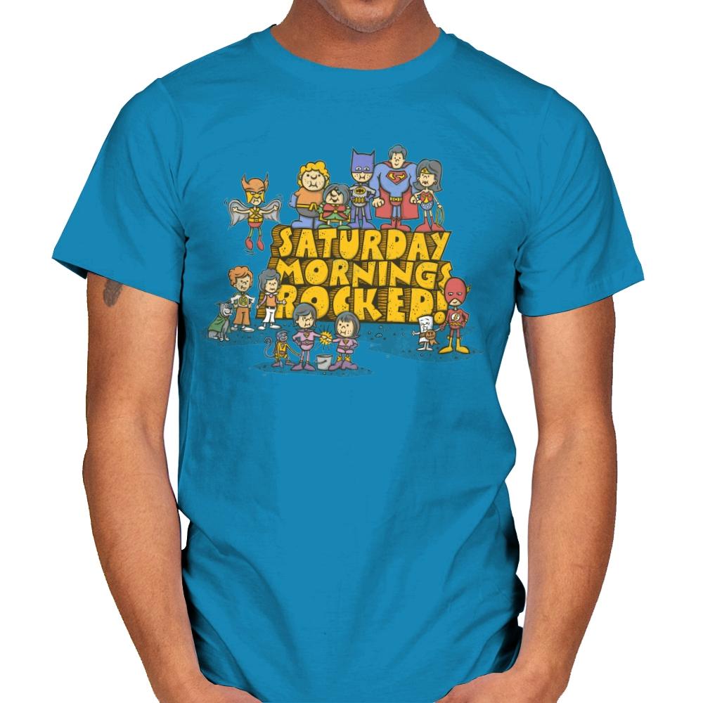 Saturday Mornings Rocked! - Mens T-Shirts RIPT Apparel Small / Sapphire