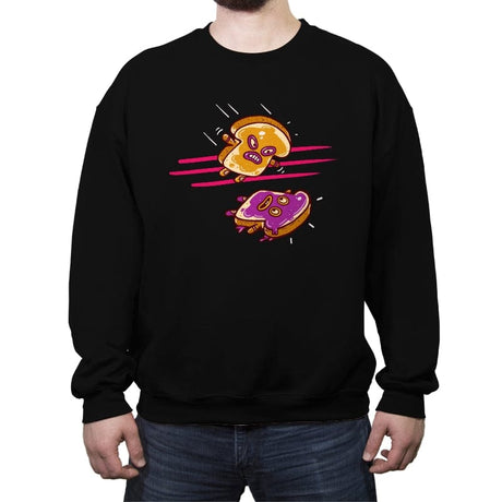 Savage PB vs Wild J - Crew Neck Sweatshirt Crew Neck Sweatshirt RIPT Apparel Small / Black