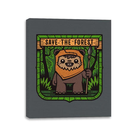 Save the Forest - Canvas Wraps Canvas Wraps RIPT Apparel 11x14 / Charcoal