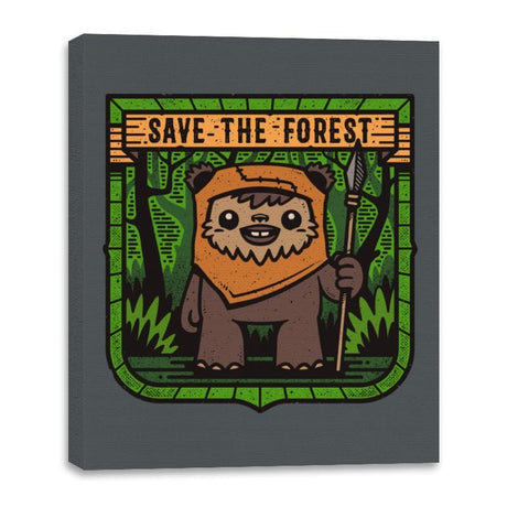 Save the Forest - Canvas Wraps Canvas Wraps RIPT Apparel 16x20 / Charcoal