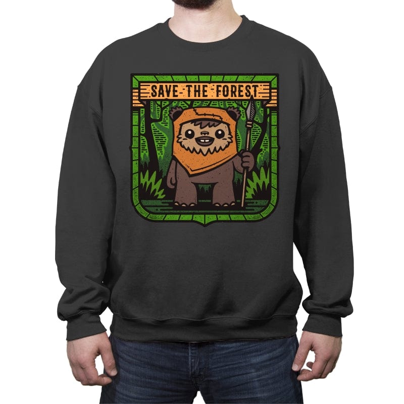 Save the Forest - Crew Neck Sweatshirt Crew Neck Sweatshirt RIPT Apparel Small / Charcoal