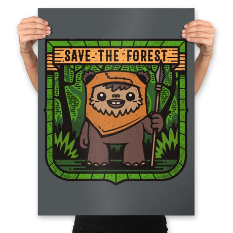 Save the Forest - Prints Posters RIPT Apparel 18x24 / Charcoal