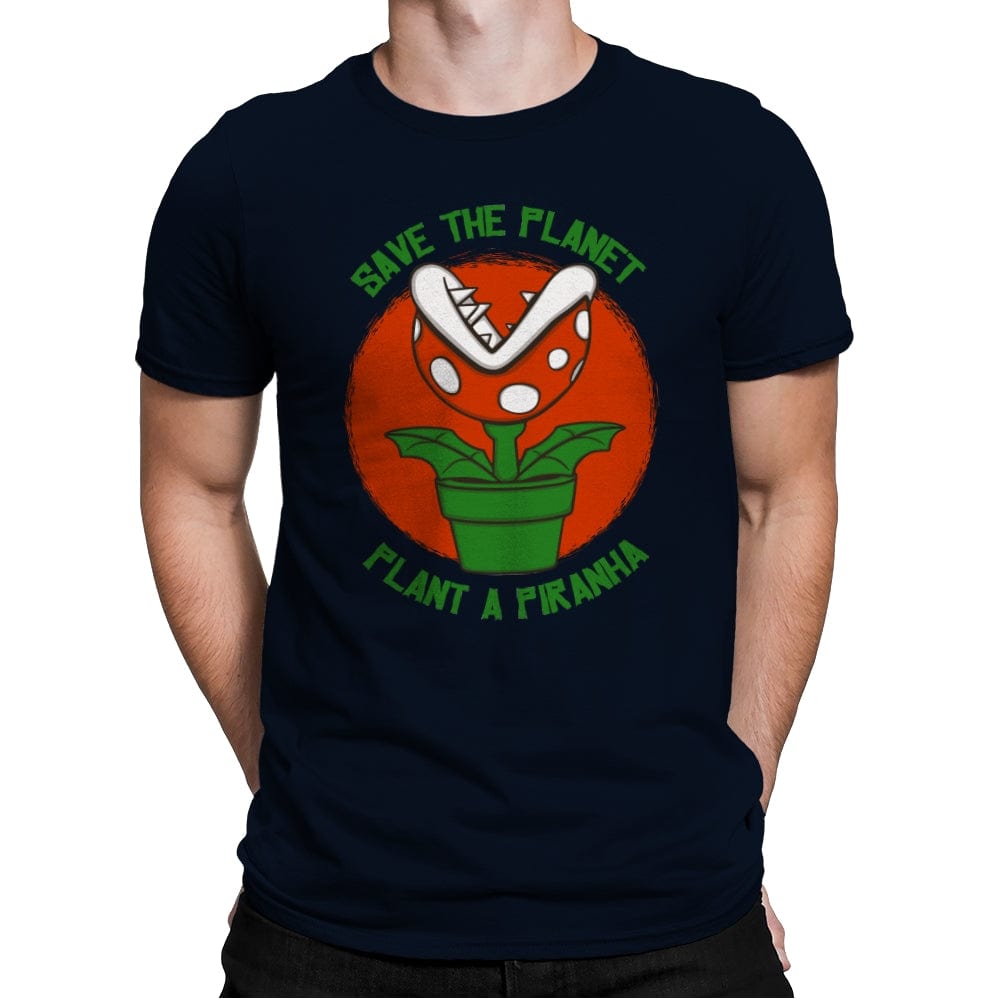 Save the Planet - Mens Premium T-Shirts RIPT Apparel Small / Midnight Navy