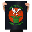 Save the Planet - Prints Posters RIPT Apparel 18x24 / Black