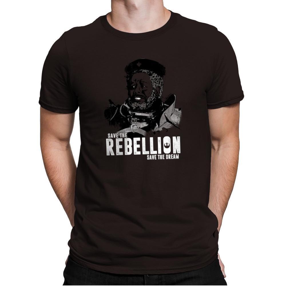 Save The Rebellion Exclusive - Mens Premium T-Shirts RIPT Apparel Small / Dark Chocolate