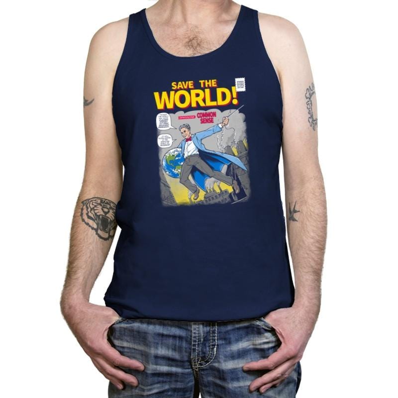 Save the World! Exclusive - Tanktop Tanktop RIPT Apparel X-Small / Navy