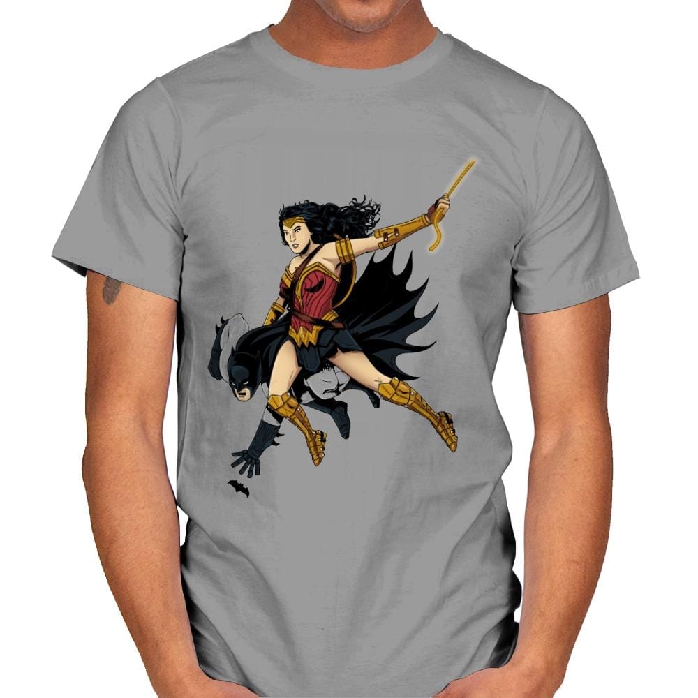 Saving the Batfleck Exclusive - Mens T-Shirts RIPT Apparel Small / Sport Grey