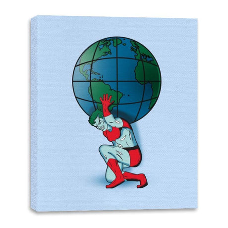 Saving the Planet - Canvas Wraps Canvas Wraps RIPT Apparel 16x20 / Baby Blue