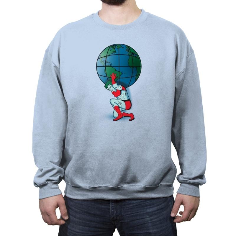 Saving the Planet - Crew Neck Sweatshirt Crew Neck Sweatshirt RIPT Apparel Small / Light Blue