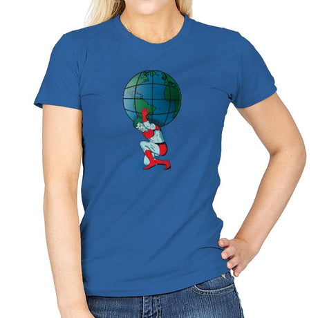 Saving the Planet - Womens T-Shirts RIPT Apparel Small / Royal