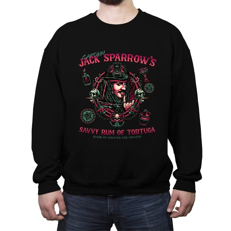 Savvy Rum - Crew Neck Sweatshirt Crew Neck Sweatshirt RIPT Apparel Small / Black