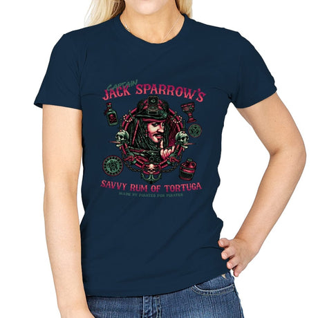 Savvy Rum - Womens T-Shirts RIPT Apparel Small / Navy