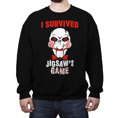 Saw Survivor - Crew Neck Sweatshirt Crew Neck Sweatshirt RIPT Apparel Small / Black