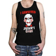 Saw Survivor - Tanktop Tanktop RIPT Apparel X-Small / Black