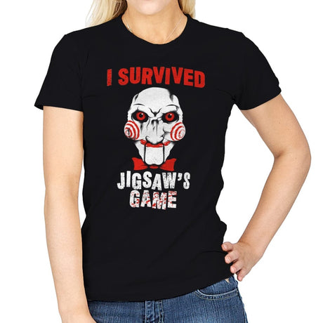 Saw Survivor - Womens T-Shirts RIPT Apparel Small / Black