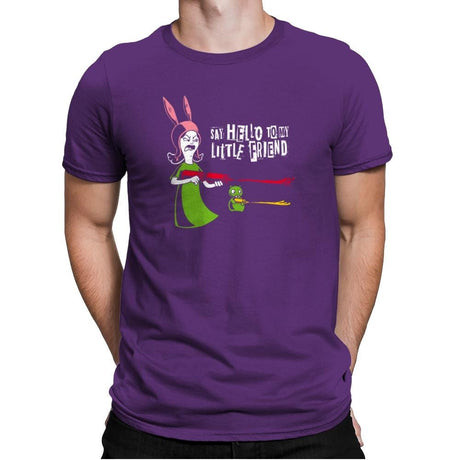 Say Hello to My Little Friend! Exclusive - Mens Premium T-Shirts RIPT Apparel Small / Purple Rush