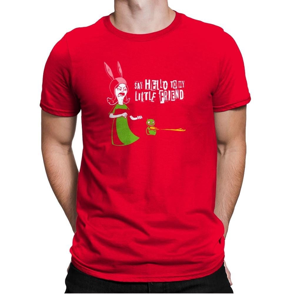 Say Hello to My Little Friend! Exclusive - Mens Premium T-Shirts RIPT Apparel Small / Red