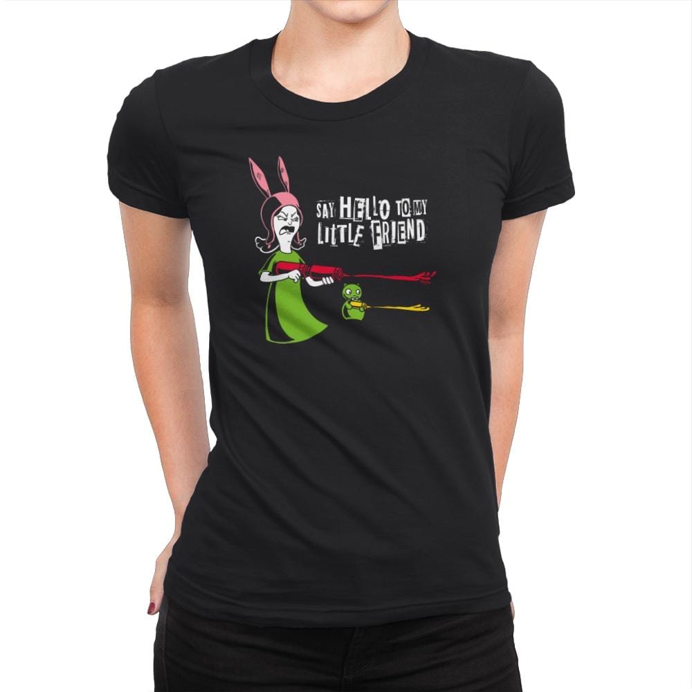 Say Hello to My Little Friend! Exclusive - Womens Premium T-Shirts RIPT Apparel Small / Black