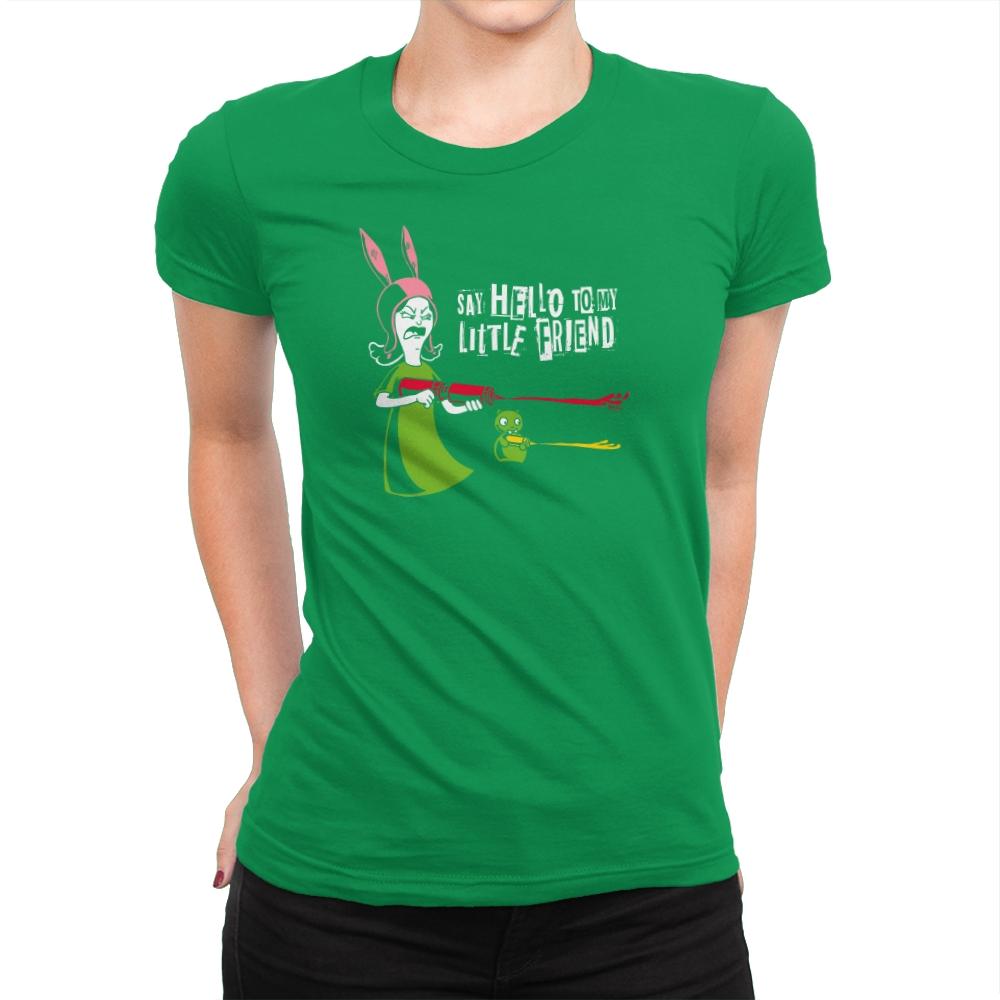 Say Hello to My Little Friend! Exclusive - Womens Premium T-Shirts RIPT Apparel Small / Kelly Green