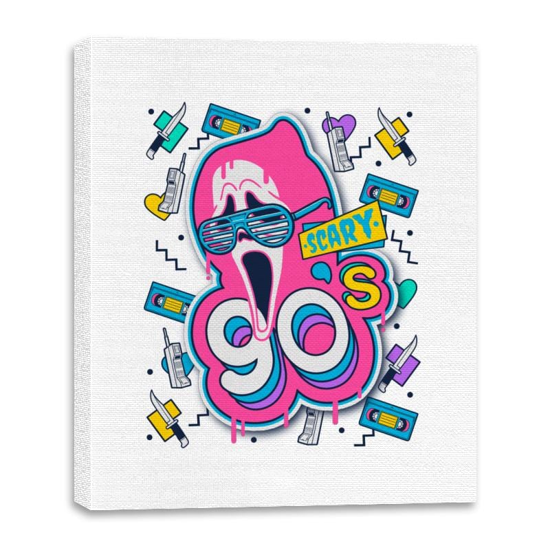 Scary 90s - Canvas Wraps Canvas Wraps RIPT Apparel 16x20 / White