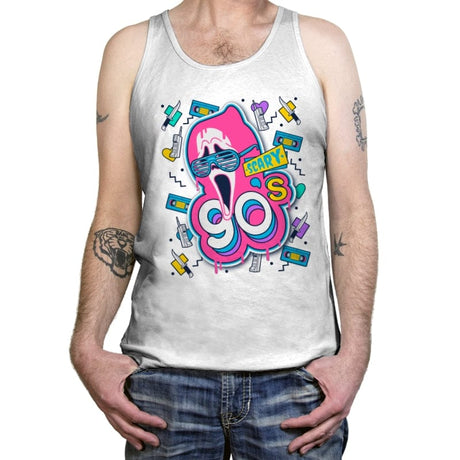 Scary 90s - Tanktop Tanktop RIPT Apparel X-Small / White