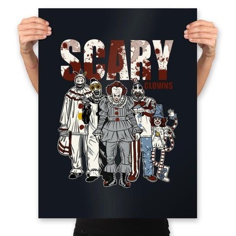 Scary Clowns - Prints Posters RIPT Apparel 18x24 / Black