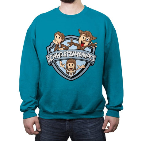 Schwartzimaniacs (Light Side) - Crew Neck Sweatshirt Crew Neck Sweatshirt RIPT Apparel Small / Antique Sapphire