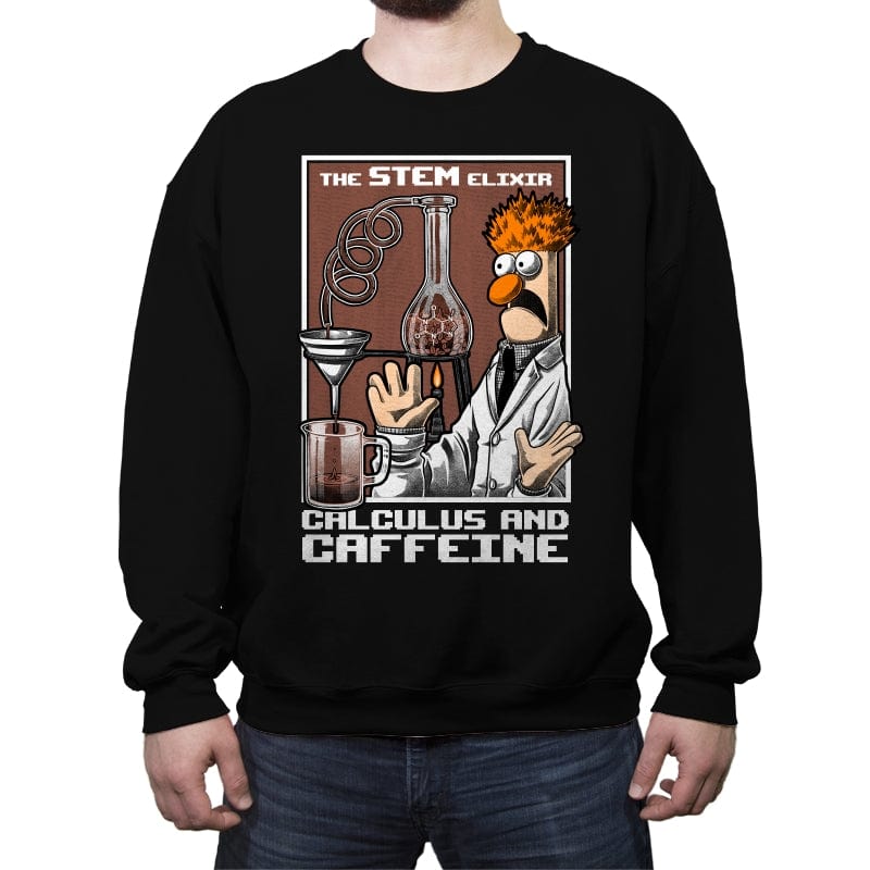 Science Puppet Coffee Lab - Crew Neck Sweatshirt Crew Neck Sweatshirt RIPT Apparel Small / Black