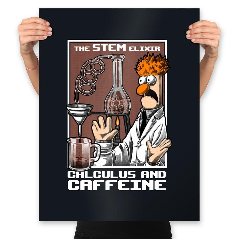 Science Puppet Coffee Lab - Prints Posters RIPT Apparel 18x24 / Black